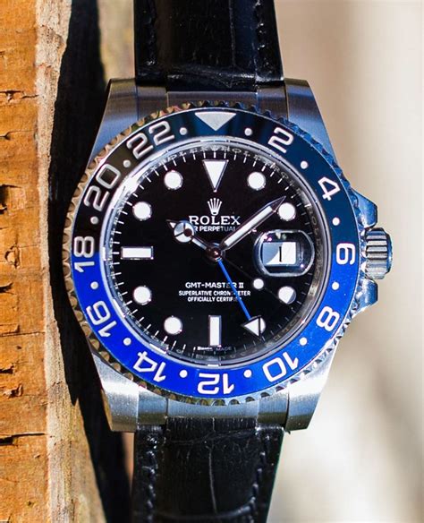 rolex gmt with leather strap|rolex gmt master watch.